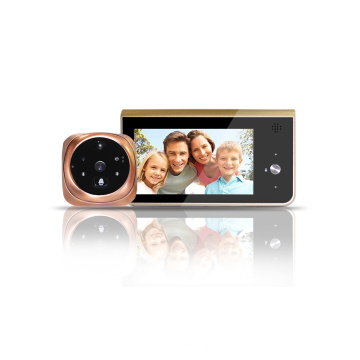 NEW Peephole battery powered wifi video doorbell with monitor and motion sensor